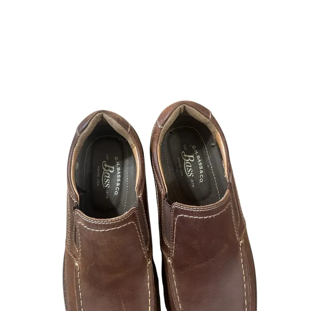 Bass Men's Leather Waterproof slip on shoe size 8 Brown